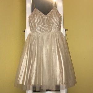 Nude pink homecoming/prom dress